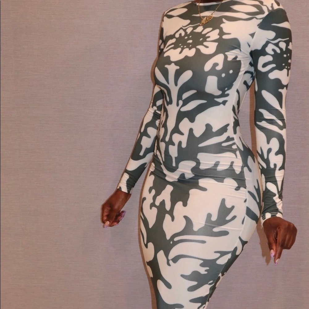 NEW long sleeve backless dress